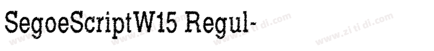 SegoeScriptW15 Regul字体转换